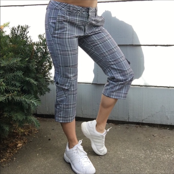 Hurley Pants - Hurley plaid capris pants pockets